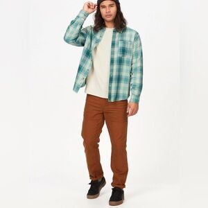 Marmot Mountain Works Green Plaid Button Front Casual Shirt Lightweight Outdoor